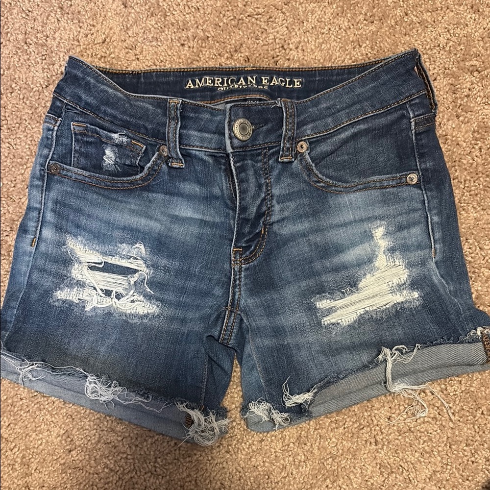 American Eagle Outfitters Women's Blue Denim Shorts